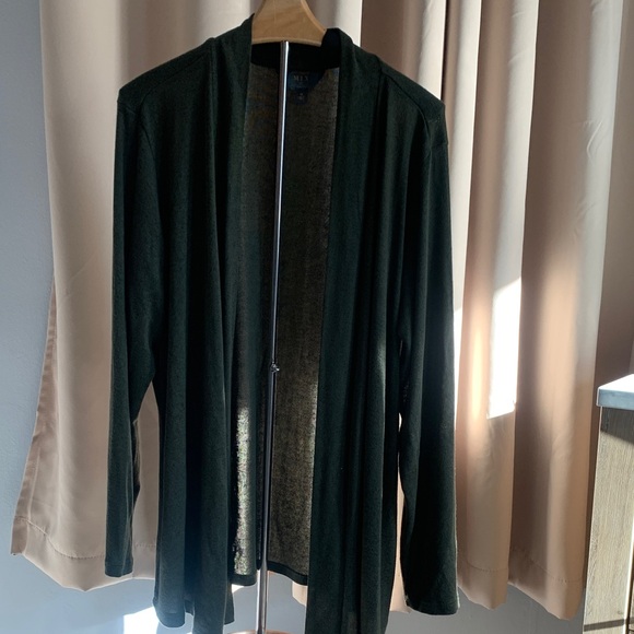 mix by 41hawthorne Sweaters - Chic Dark Green Open-Front Cardigan